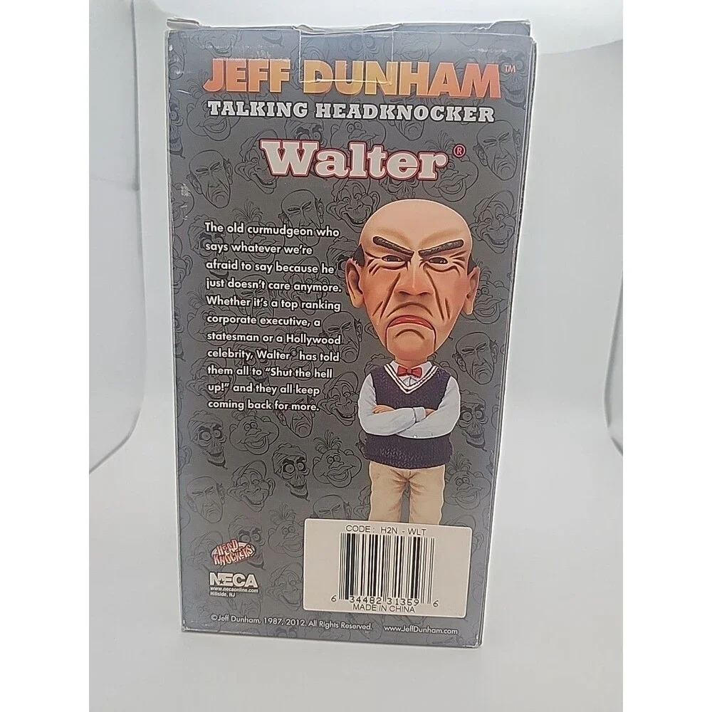 Lot of 3 NEW Jeff Dunham Headknocker Talking / Walter & Achmed & Peanut / NECA
